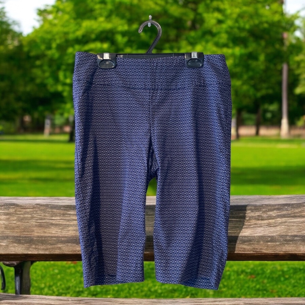 S.C.&Co. Stylish Blue Patterned Stretchy Shorts